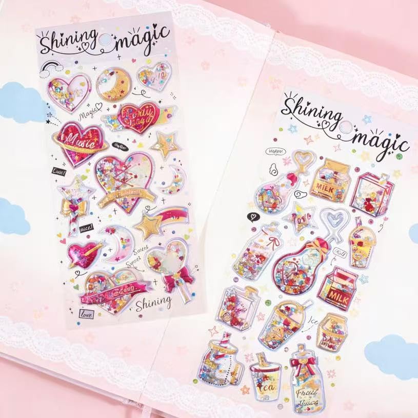 of Kofugus 3D Reward Cute 3D Stickers for for Decorating Cell DIY Craft 007 [Set 4] Stickers, Puffy, Glittery, Stickers, Girls, Phones, Planners,