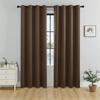 High Density Fabric 100% Blackout Curtains Thermal Insulated Sunproof Drapes with Grommet Top Bedroom Living Room Decor