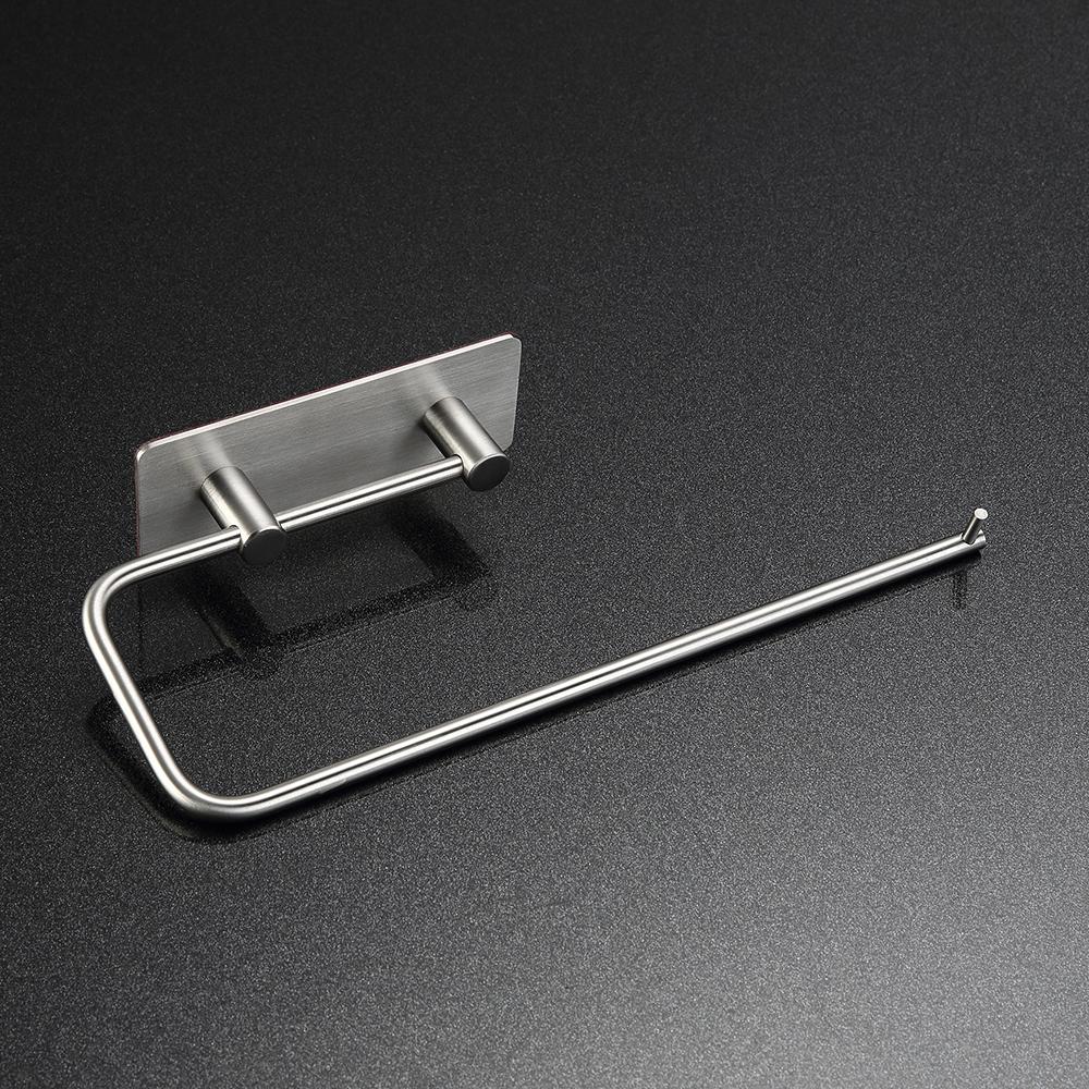 Stainless Steel Kitchen Towel Rack Wall Mounted Bathroom Tissue Rack Home Storage Tools