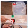 Collapsible Water Canister Portable Plastic Foldable Drinking Water Container with Tap Screw Cap for Travel Kitchen 10L
