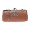 Vivienne Westwood Nappaleder Dünne Linie Prime Geldbörse mit Kette 52020068 L001l D405