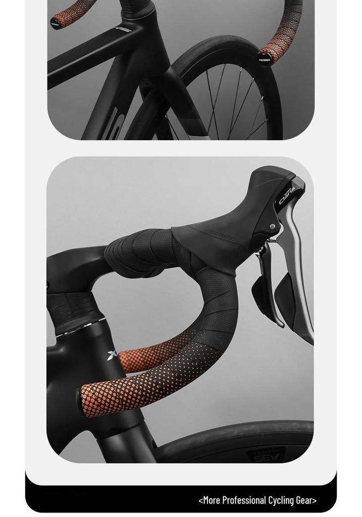 Dual-Color Shock-Absorbing, Anti-Slip, Stain-Resistant, Breathable, Washable Mountain Bike Handlebar Tape for Comfort