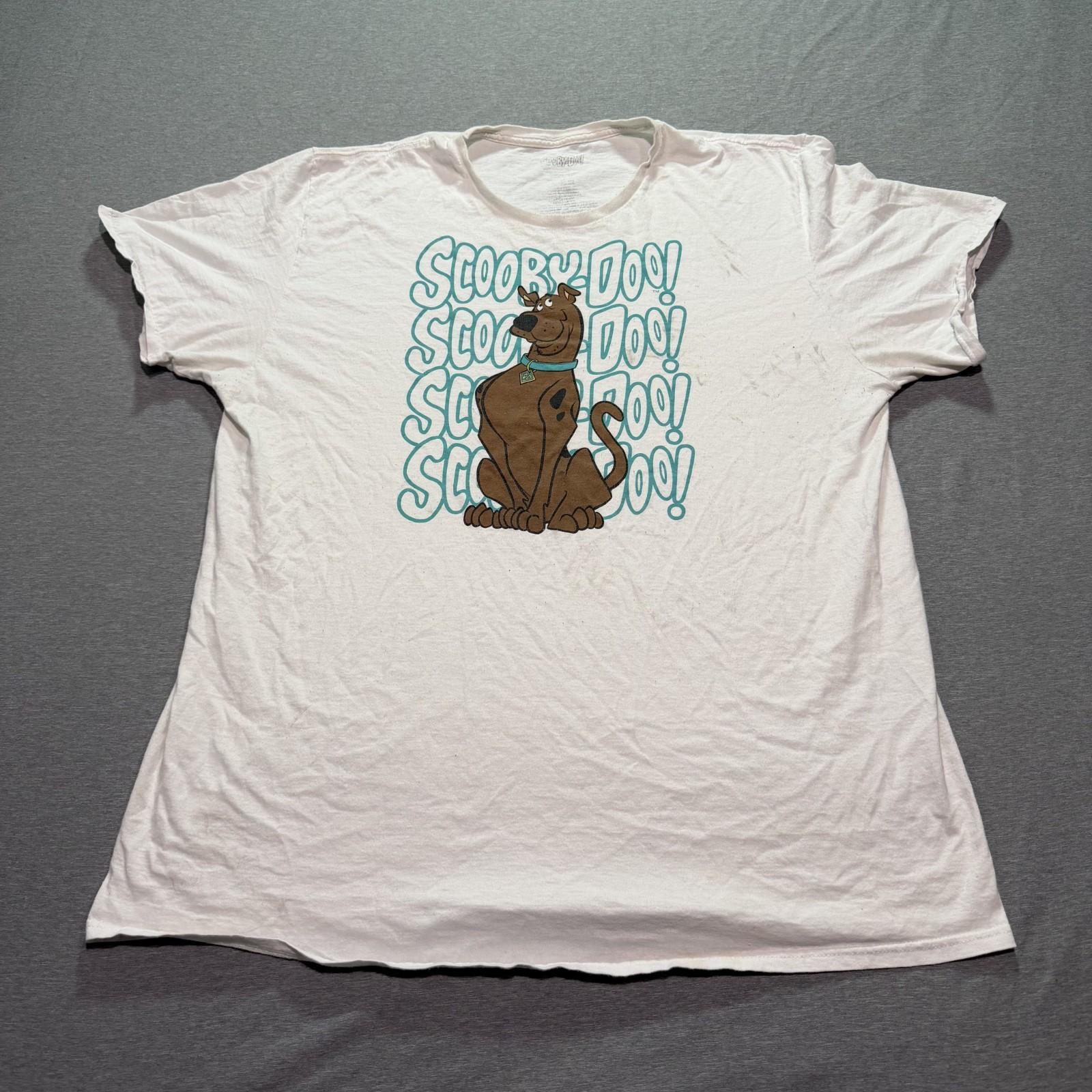 Scooby-Doo T Shirt Women s 2X Graphic Print Scooby Lounge White Tee M