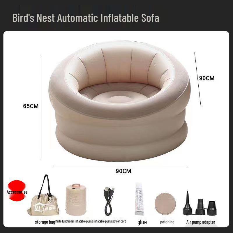 Portable Raised Air Mattress: Single/Double, Thick Inflatable Bed for Home & Outdoor Use