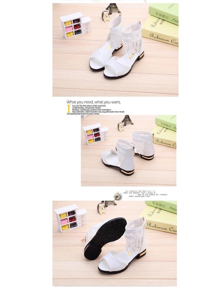 Mädchen Sommer 2025 Mode Sandalen - Koreanischer Stil Prinzessin Weiche Sohle Römerschuhe für Kinder