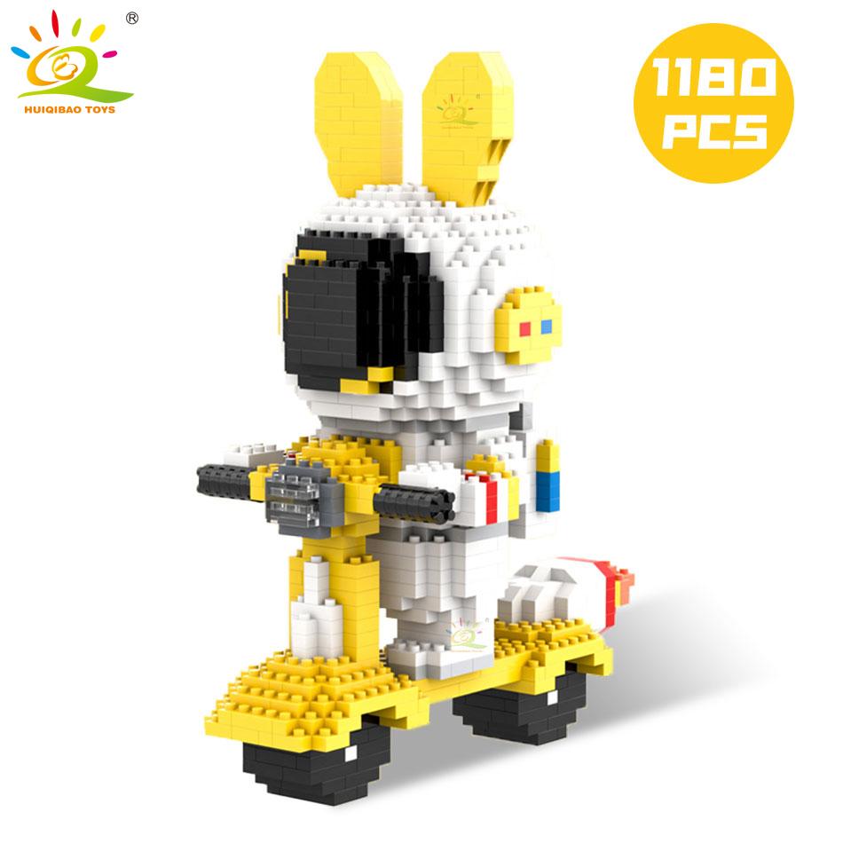 

Милый астронавт мотоцикл микро строительный блок нанокирпичики мини алмазные кирпичи детская строительная игрушка украшение дома 01 no box