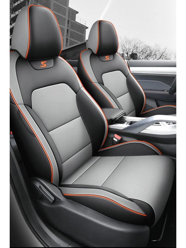 Bin Yue All-Season Leather Car Seat Cover, Full Surround, Universal Fit for Five Seats