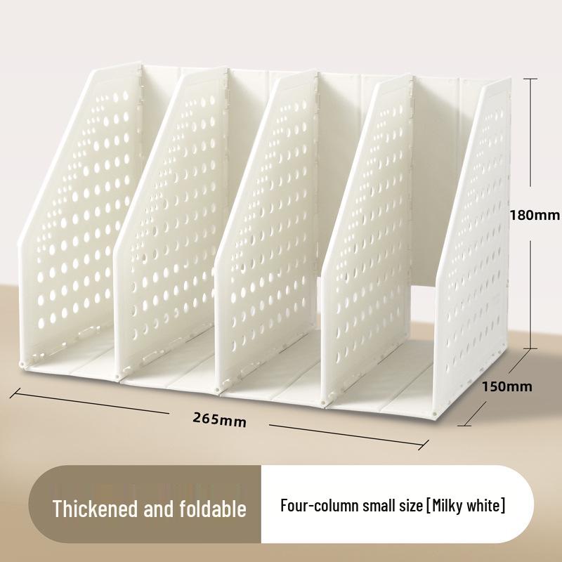 Foldable Multi-layer Book & File Stand with Retractable Storage.