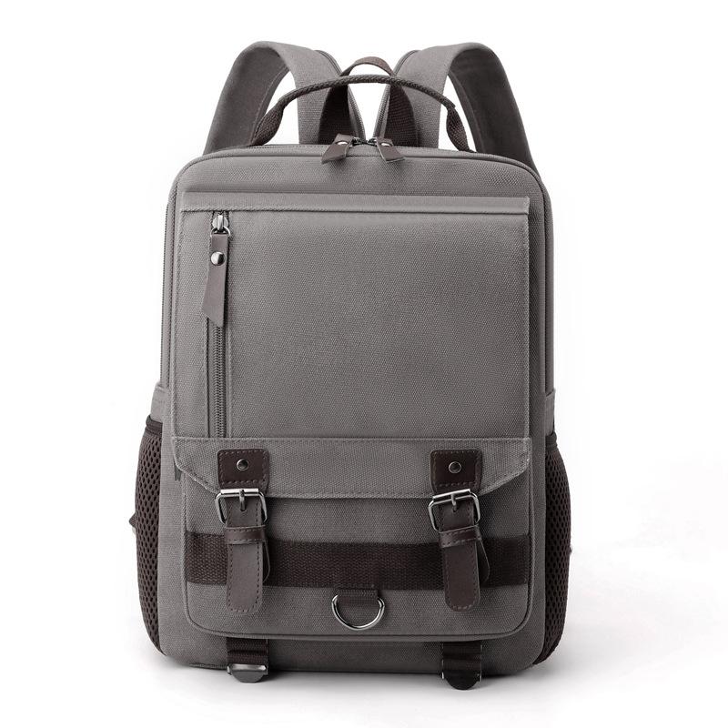 Canvas Backpack Men S Backpack Travel Large Capacity Multifunctional Backpack Leisure Computer Travel Backpack серый