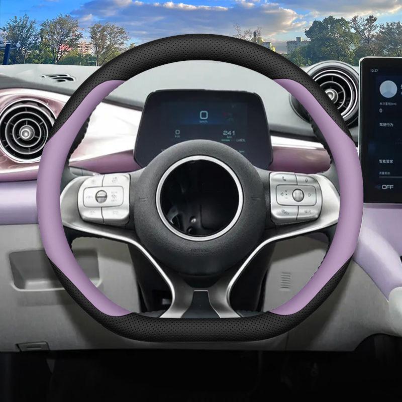 Car Steering Wheel Cover Napa Leather Ultra-thin Anti Slip Handle Wrap For BYD Dolphin Surf Dolphin Mini Seagull 2026 2026 2026