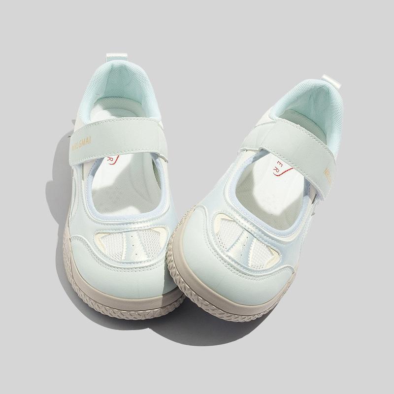 Belle Velcro board shoes summer new sports shoes design sense ugly cute round head