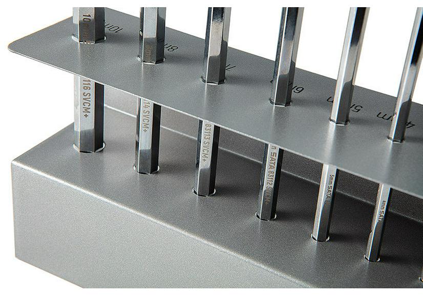 SATA 9-Piece Hex Key Set: T-Handle Ball End 09117 & Flat End L-Handle 09118, Sizes 1.5-10mm.
