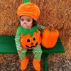 Props Costumes Outfit Halloween Costume Party Masquerade Cloth Pumpkin Costume With Hat and Bag