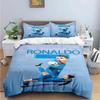 Set de așternuturi de modă cu imprimeu Fotbalist M-Messi R-Ronaldo Huse de pilotă Plapumă Pat Tineri Copii Fete Băieți Cadou de Lux
