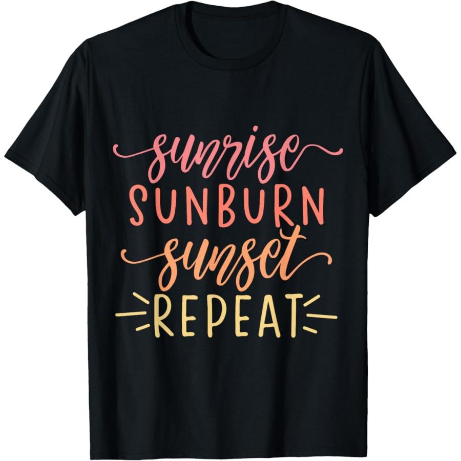 

Sunrise Sunburn Sunset Repeat T-Shirt(1) XXXXXL чёрный