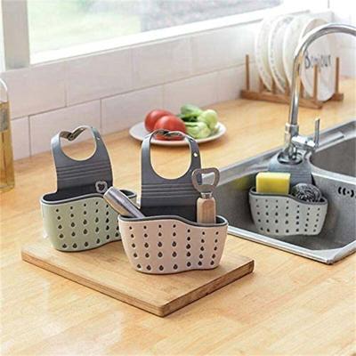 Cesta colgante para escurrir el fregadero, accesorio de cocina ajustable, bolsa de goma para fregadero, estante para esponja de jabón, soporte para grifo para baño, 1 pieza