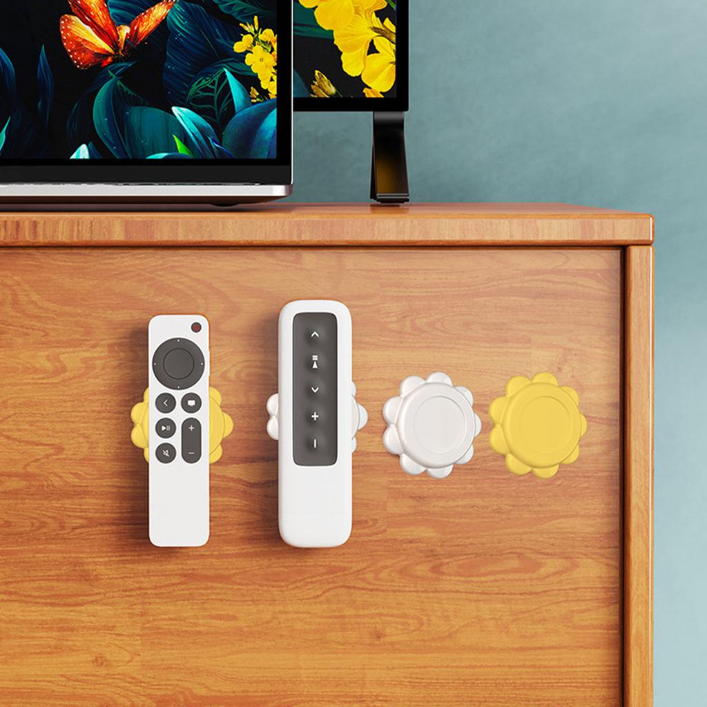 4pcs Magnetic Hooks Wall Mounted Remote Control Storage Rack No Punch Plug Router Hooks