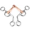 D- Gag  Snaffle Bits Equestrian Loose  Full Cheek Gag Horse Chew Stainless Steel Training Bit Copper jointed Month