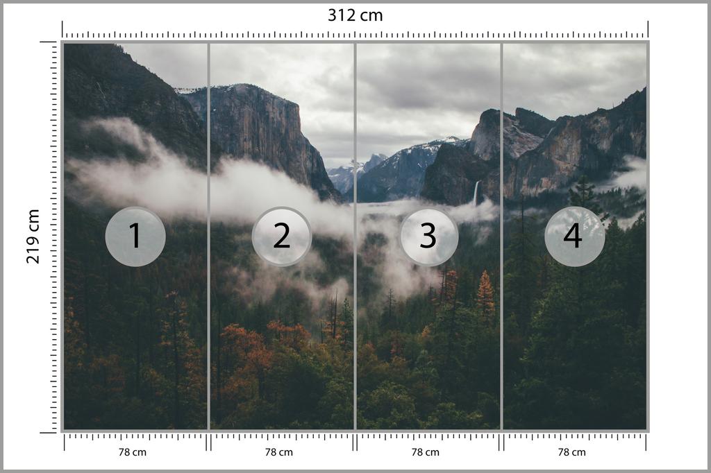 Photomural Picture Landing Stage Black - White Smooth Vinyl 312x219