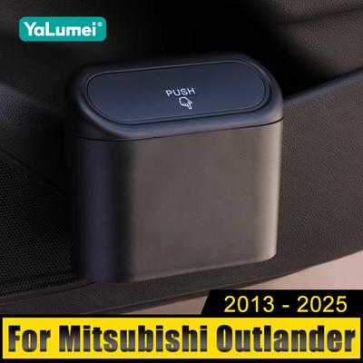 For Mitsubishi Outlander 3 4 GM GN PHEV 2013-2018 2019 2020 2024 2024 2024 2024 2025 Portable Car Trash Can Pocket Sundries Bin