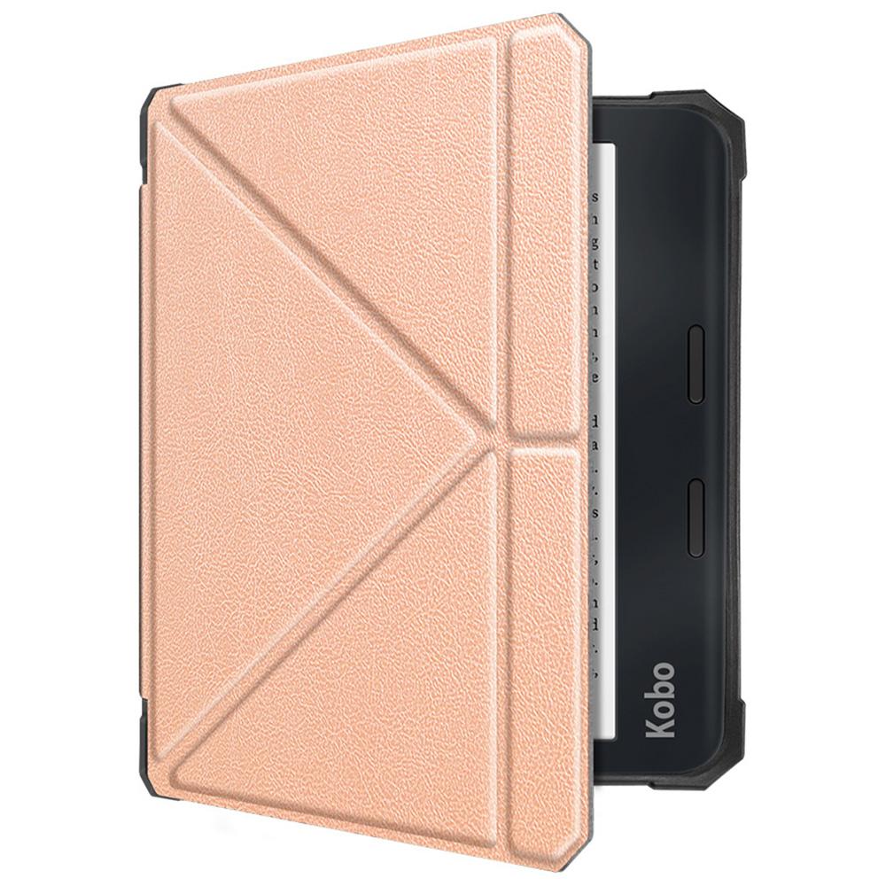 For Kobo Libra 2 N418 Case Soft TPU+PU Leather Tablet Cover with Origami Stand