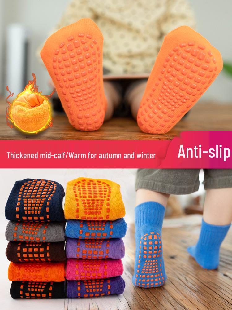 Non-Slip Baby and Toddler Indoor Cotton Socks for Cold Weather