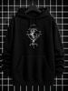 Unisex Hoodie, Halloween, Geometric Skull Graphic, Pullover Sweatshirt, Streetwear Gothic Style, Autumn Winter Casual Wear, Front Kangaroo Pocket And