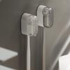 Wall Mount Toothbrush Holder with Cover Waterproof Dust-Proof No Drill Bathroom Single Electric Toothbrush Hanger Organizer