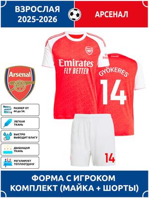 Arsenal Gyokeres Adult Football Jersey #14 Champions League Edition Football Jerseys Training Suit Set