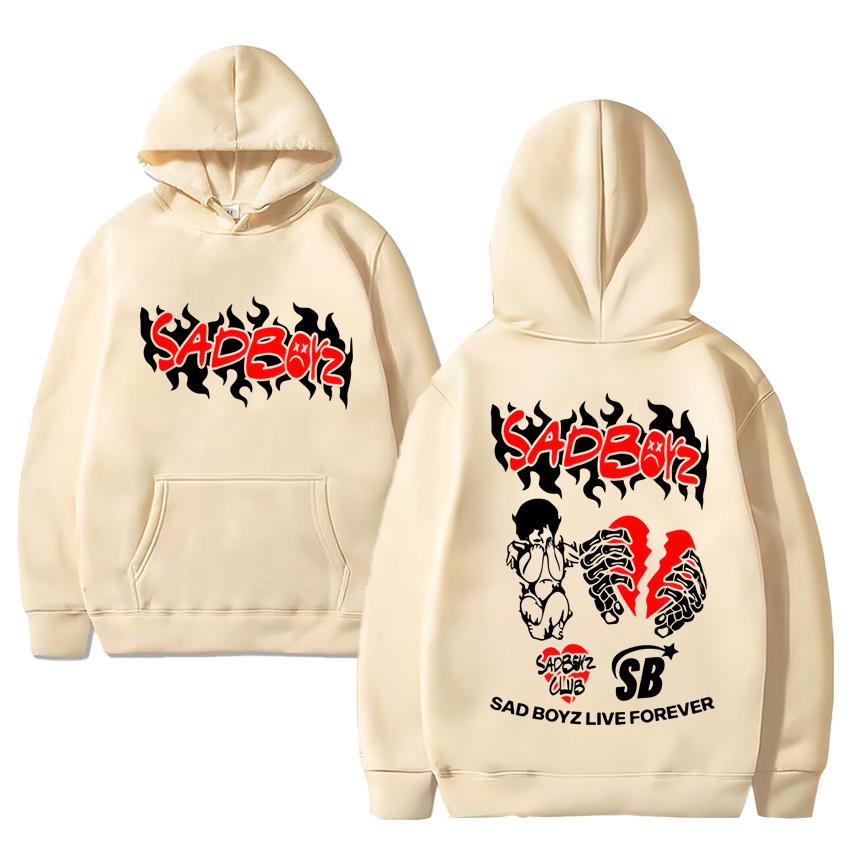 Junior H Sad Boyz Music Hoodie New Men Women Vintage Fleece Long Sleeve Streetwear Unisex Casual Oversized Pullover Sweatshirt