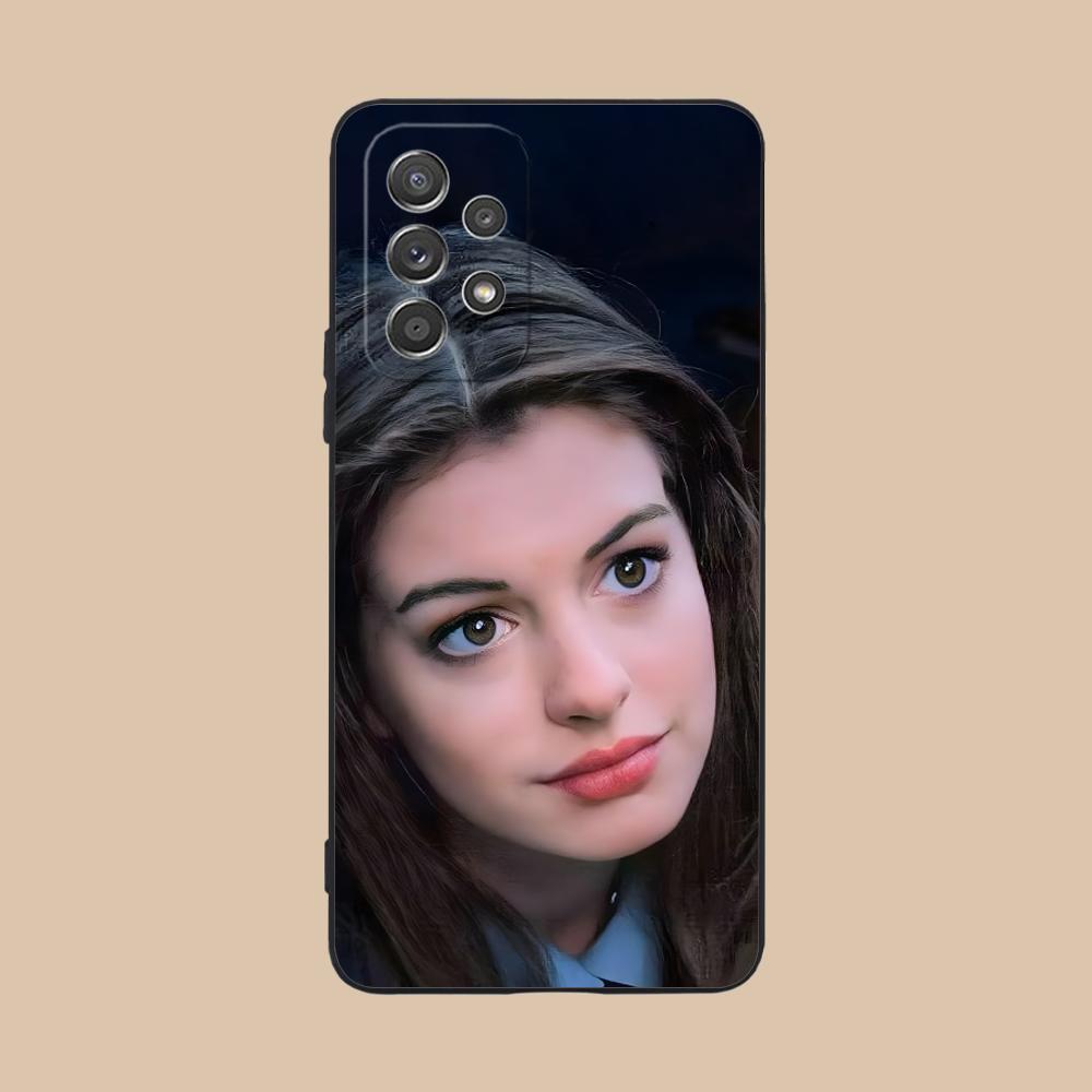 Anne Hathaway Mobile Phone Case for Samsung Galaxy A56 55 54 53 52 51 36 35 34 23 16 15 5G Colorful Cover Pretty Luxury Cover
