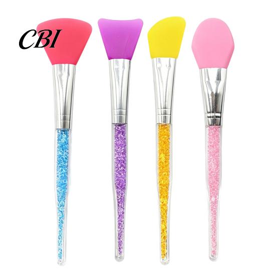 Reusable Silicone Mask Brush Face Applicator Brush, Facial Mud with Non-Slip Precise Skincare Rhinestone Handle, Hairless Clay Tools