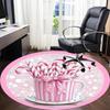 1pc Candy Canes Chair Carpet for Office, Non Slip, Soft and Durable Office Rug for Interior Decoration