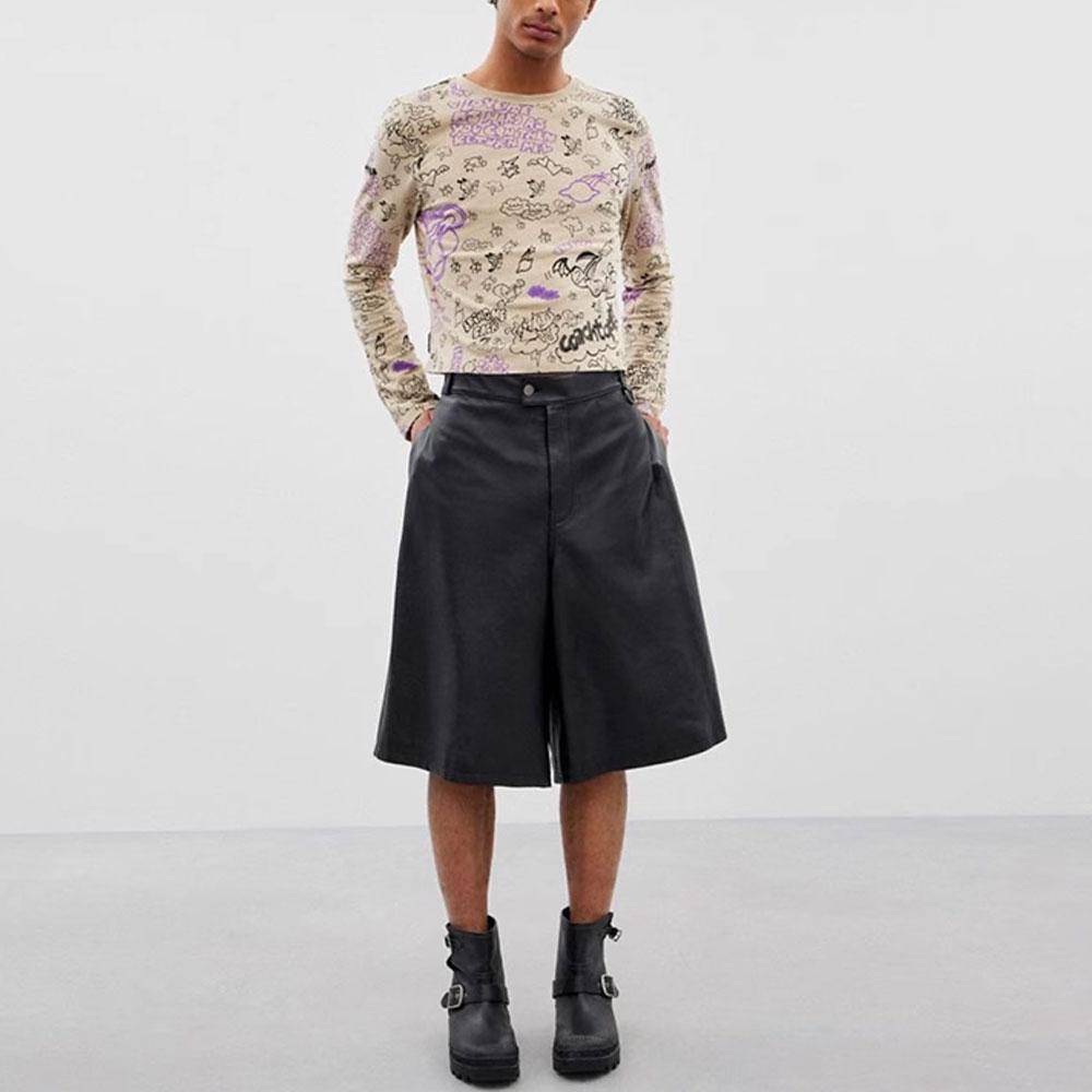 Coach Cartoon Print Round Neck Long Sleeve T-Shirt Unisex Tops Light-Beige CS452-WP8