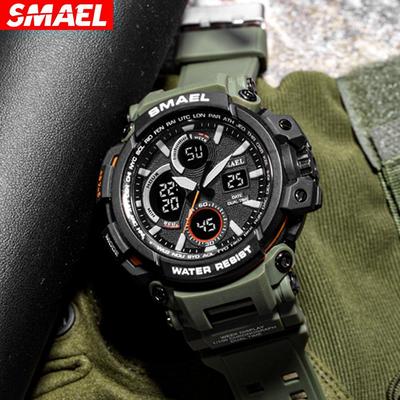 Men's Outdoor Cool Dual Display Waterproof Glow Electronic Watch Outdoor Transparent Watch