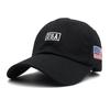 Usa Classic Black And White Curved Brim Male And Female Couples Cap Baseball Cap American Flag