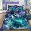 Cartoon Print Pattern Bedding,Quilt Set Quilt Cover Pillowcase Home Birthday Gift (1*duvet Cover+2*pillowcase,without core)XSJT0917376