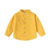 Children's Long-Sleeved Shirts, Spring and Autum Kidsren's Clothing, Boys' Stand-Up Collar Pure Color Shirts, Baby Casual Pure Cotton Simple Tops