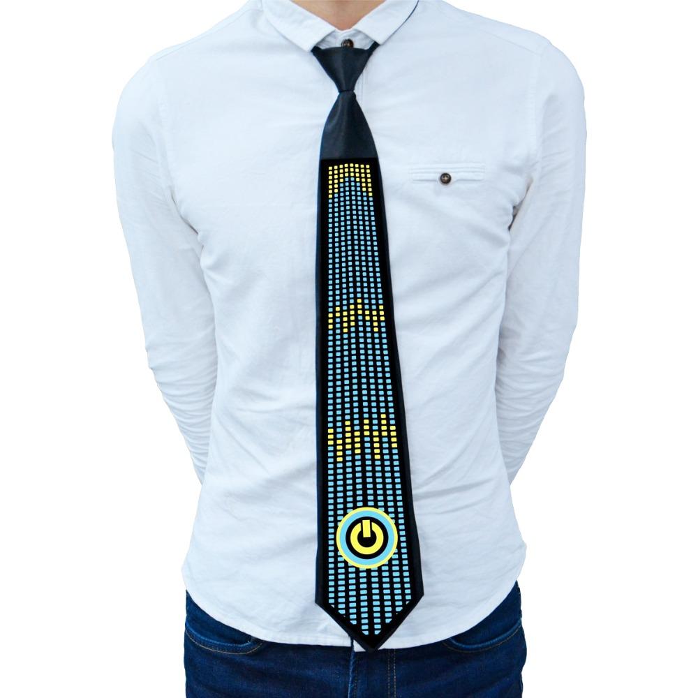 Adjustable Flashing Glow Rave Party Necktie Hip-hop Luminous Cravat  Night Club Bar Party Props