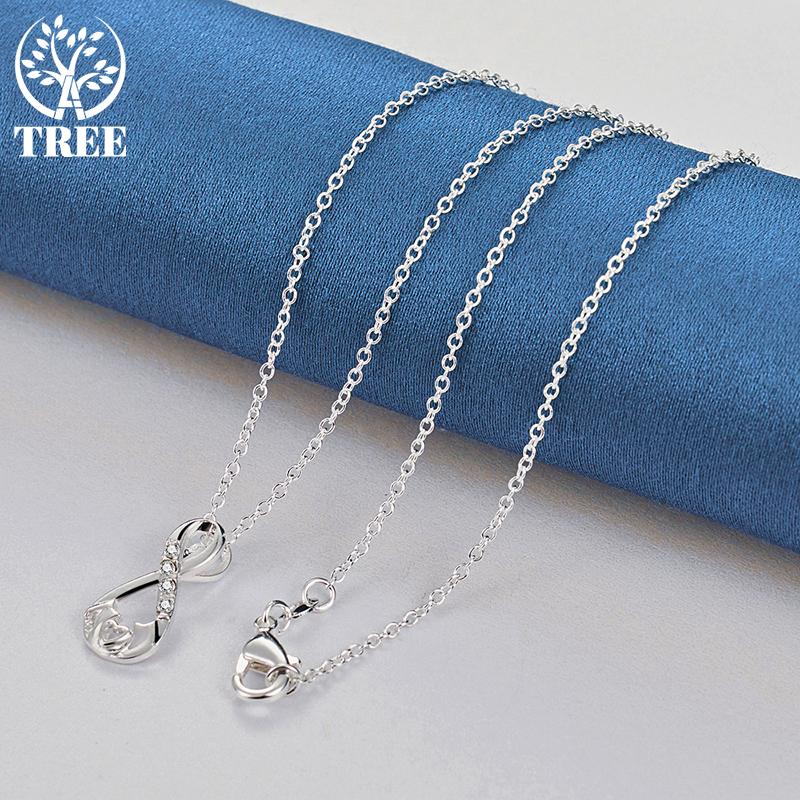 925 Sterling Silver Heart AAA Zircon Pendant Necklace Jewelry