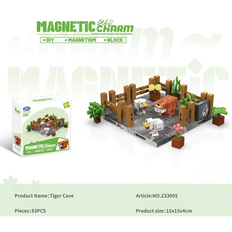 Magnetic Toys for Children In Surrounding Building Blocks