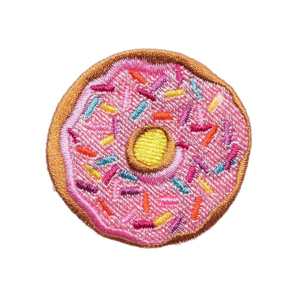 

Mini Donut Cute Cartoon Patch Morale Tactical Velcros Badge Embroidered Sticker Patch Hook Loop Fastener DIY Jeans Cap Backpack