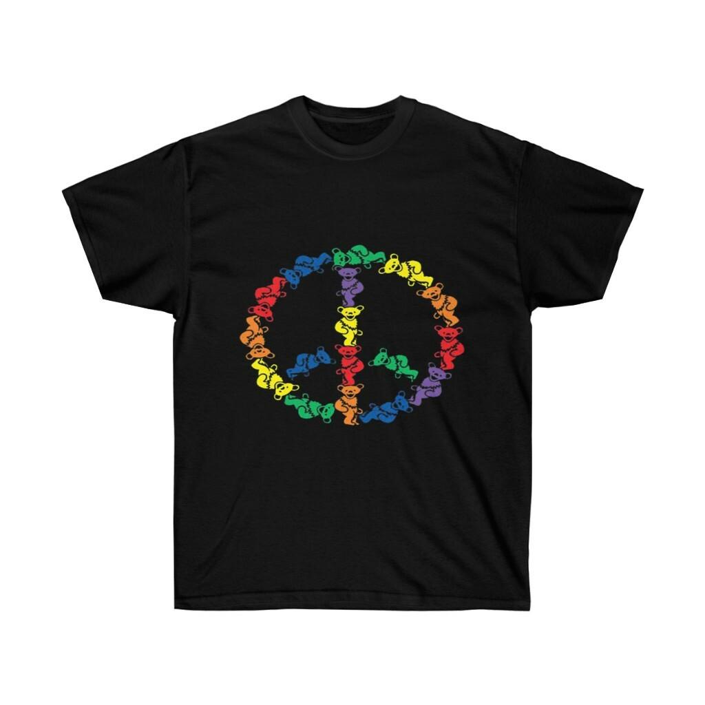 Ultra Cotton T Shirt Mens Womens Tees Top. Peace Sign, Grateful Dead Bears L