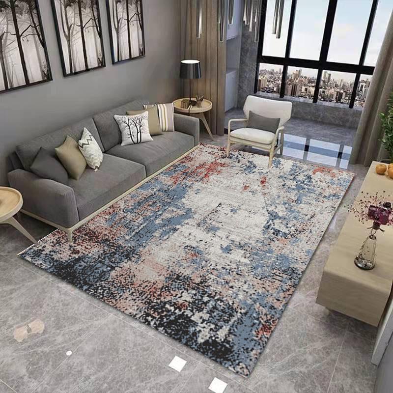 Chinese Ink Painting Living Room Decoration Carpet Abstract Art Geometric Bedroom Large Area Carpet