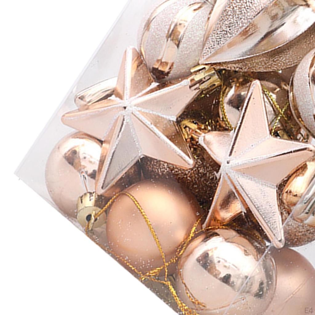 Christmas Balls Tree Ornament Pendants Assorted Champagne Color for Door Knobs