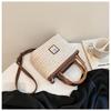 Textured Bamboo Handle Woven Bag for Thailand Tourism and Vacation Fashion Crossbody Straw Woven Bag
