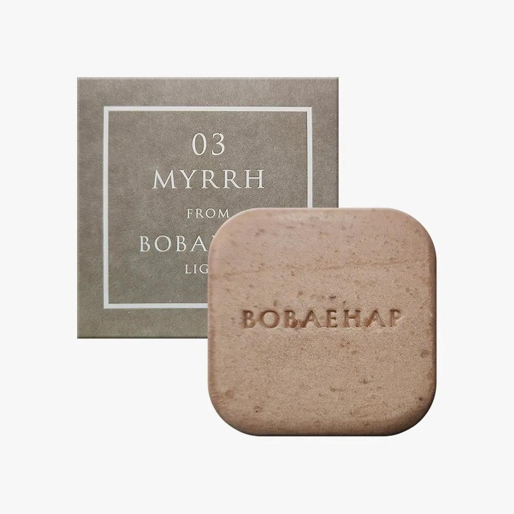 Bobaehap Natural Mildly Acidic pH 5.5 Houttuynia Cordata All-in-One Myrrh Soap 100g