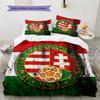 Hungary National Football Team  Pattern Bedding Quilt Set  Home Decoration  Gift (1 * duvet cover + 2 * pillowcase  without core)