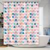 Colorful Triangle Shower Curtain, Bath Decor, Polyester Fabric Perfect for Bathroom Accessories (Model: Q105)