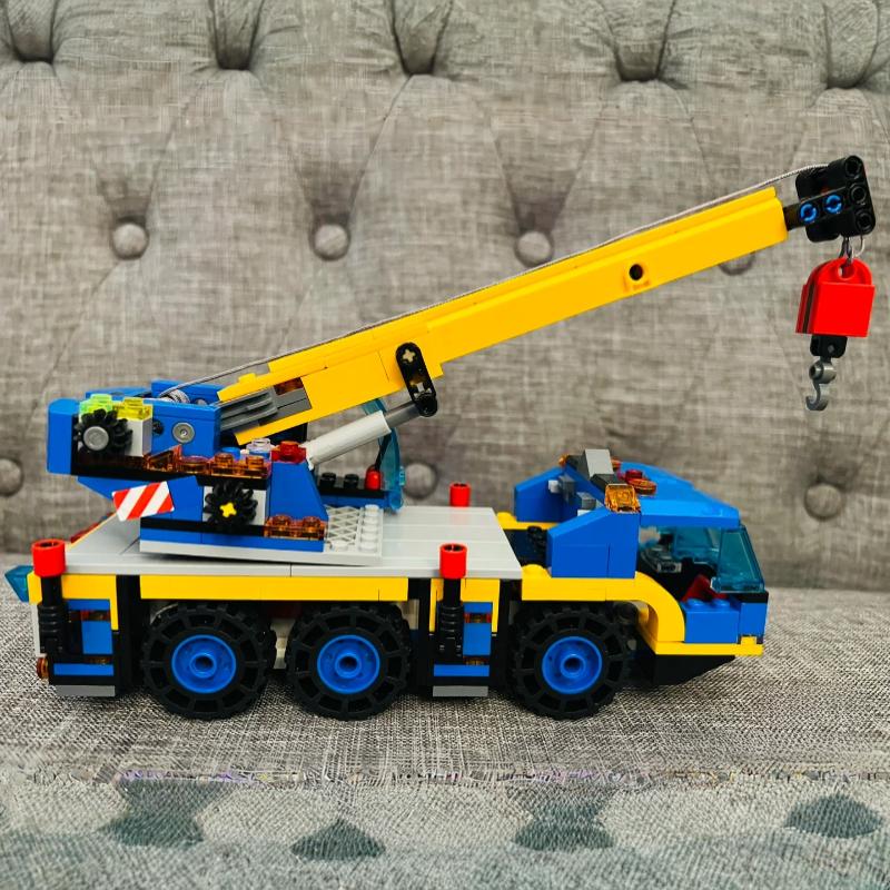Compatible Sets City Series Building Blocks 60409 Yellow Mobile Construction Crane Excavator Car Children's Toys Assembling Gift
